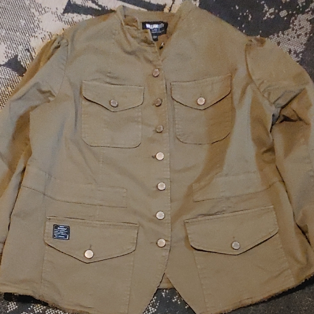 William Rast Tan Utility Jacket Classic Design Sz 1X